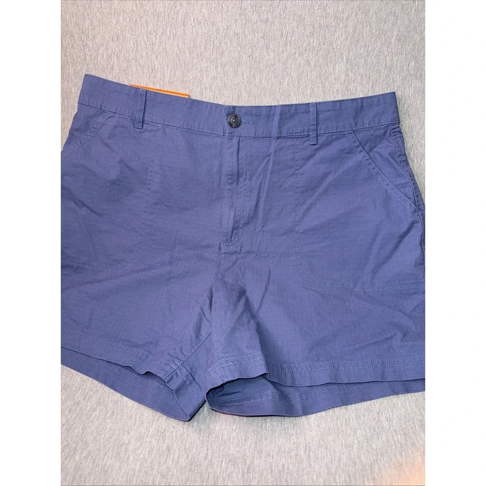 Eddie Bauer Women's Ripstop Shorts Size 16 Blue NWT Outdoor Hiking Casual